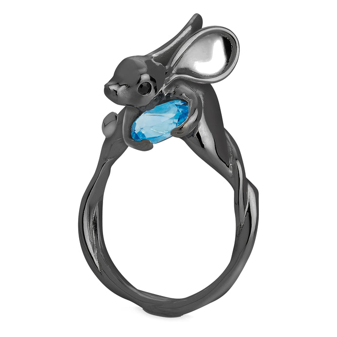 Matte Black Jerboa Ring