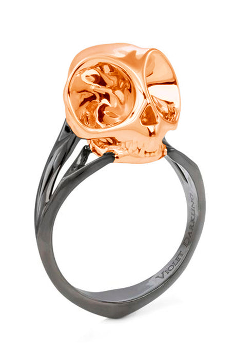 Rose Gold Tarsier Skull Ring