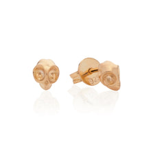 Rose Gold Tarsier Skull Earrings