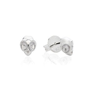 Silver Tarsier Skull Earrings